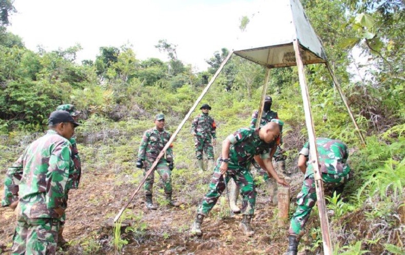 TNI Periksa Patok Batas RI-Malaysia di Kalbar, Dandim Putussibau: Tak Ada yang Bergeser