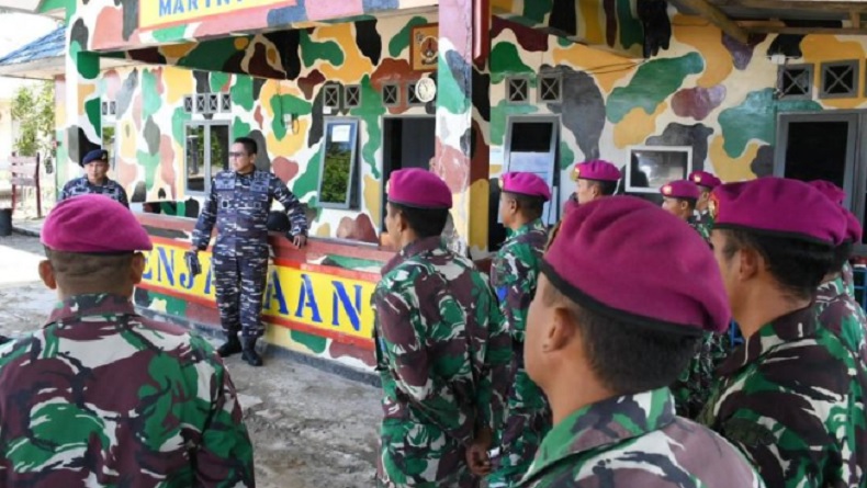 Danlantamal XIII Cek Kesiapsiagaan Personel di Perbatasan Malaysia, Rawan Penyelundupan