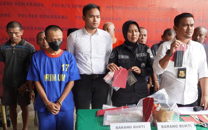 Polres Semarang Bekuk 9 Pelaku Judi Online dan Dadu