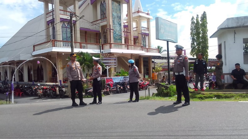 Pengamanan Ibadah Jumat Agung dan Paskah, Ratusan Personel Polres Minahasa Selatan Disiagakan
