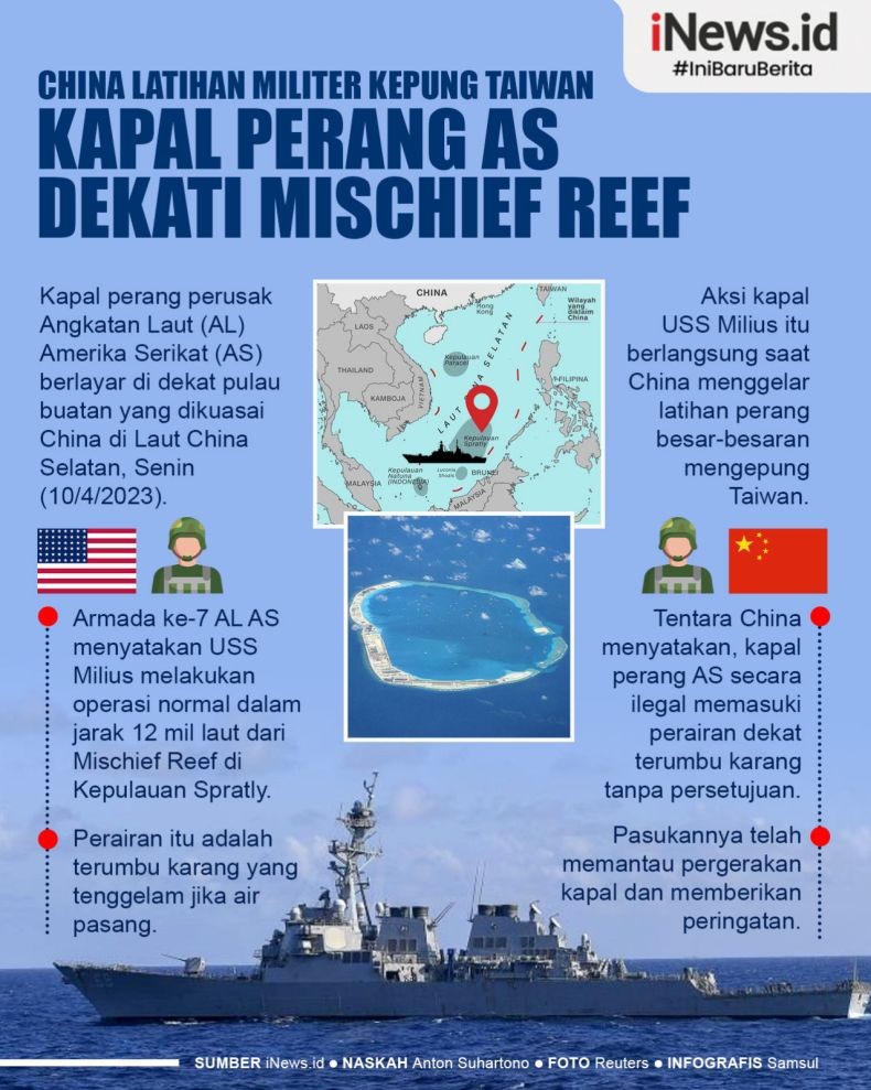 Infografis Kapal Perang As Dekati Perairan Sengketa Laut China Selatan