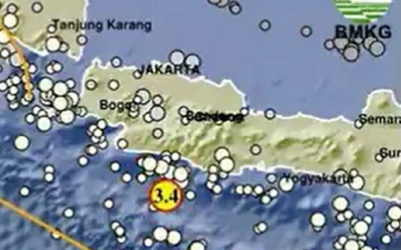 Gempa Hari Ini M 3,4 Guncang Garut, Pusat Getaran di Laut Kedalaman 11 Km