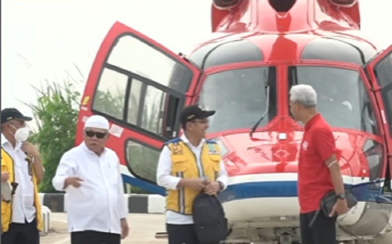 Ganjar Pranowo Unggah Momen Pantau Mudik dari Udara: Saya Diperintah Pak Basuki