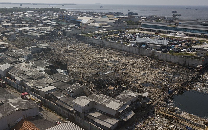 Penampakan dari Udara 290 Rumah Hangus Terbakar di Muara Angke - Bagian 1