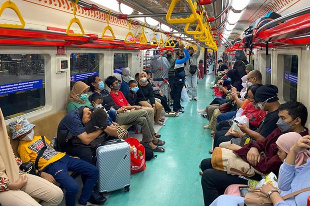 H+2 Lebaran, KRL Jogja-Solo Didominasi Rombongan Keluarga