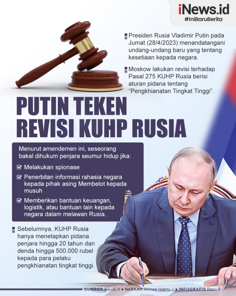 Infografis Rusia Perberat Hukuman bagi Pengkhianat Negara