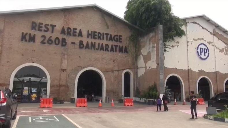 Puncak Arus Balik, Rest Area Heritage Banjaratma di Brebes Dipadati Kendaraan Pemudik