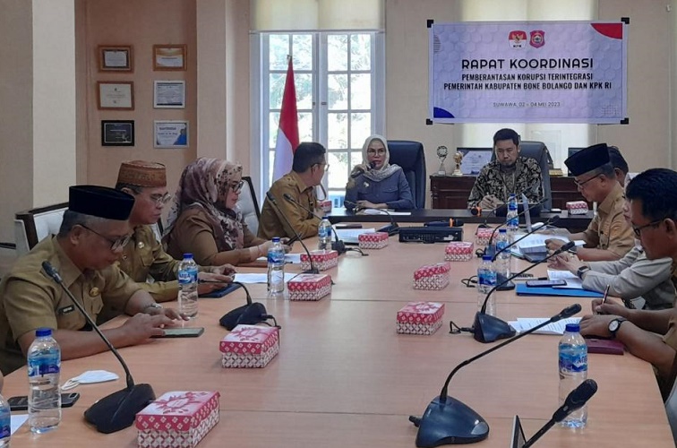 Ciptakan Pemerintahan Bersih dan Akuntabel, KPK RI Lakukan Supervisi di Bone Bolango