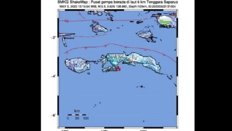 Gempa Bumi M5,3 Guncang Maluku Tengah, BMKG: Dipicu Subduksi Laut Banda