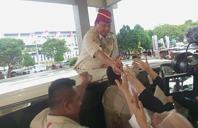 Hadiri Reuni Akbar PPIR, Menhan Disambut Teriakan Prabowo Presiden 