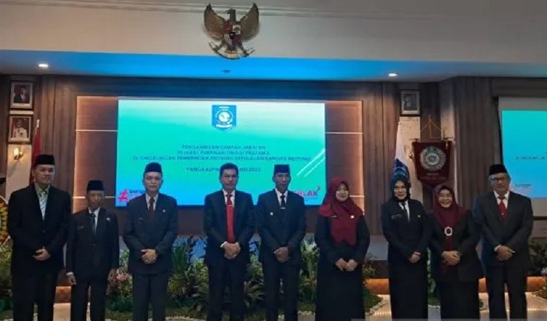 Lantik 4 Pejabat Eselon II, Pj Gubernur Babel Pesan Lakukan Inovasi dan Jangan Takut