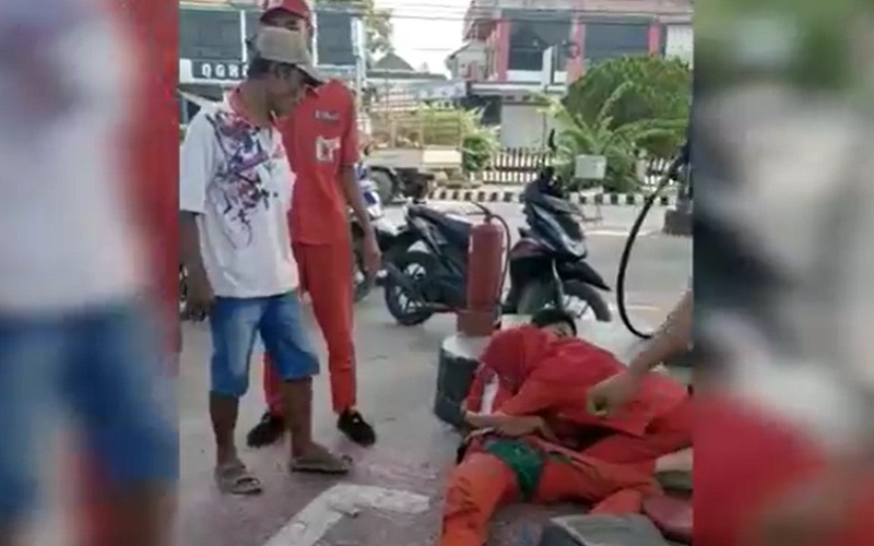  Mengerikan, Petugas SPBU di Ogan Ilir Tewas Ditabrak Bus saat Duduk Nunggu Konsumen 