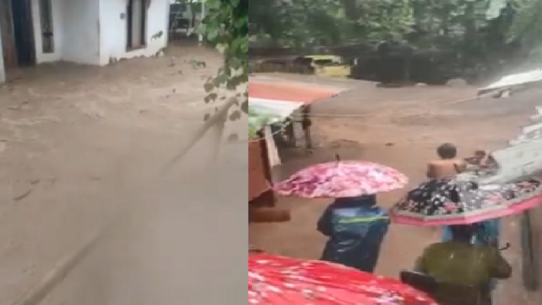 Banjir Bandang Terjang Kawasan Wisata Senggigi, Rumah di Bantaran Sungai Rusak