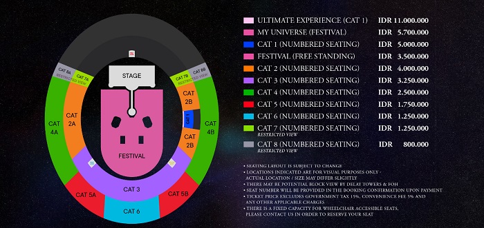 Denah Seatplan Coldplay Jakarta 2023, Harga Tiket Dan Cara Belinya Lengkap