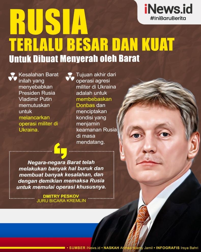 Infografis Rusia Terlalu Besar untuk Dikalahkan