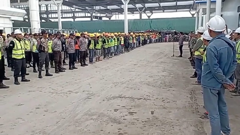 Antisipasi Pencurian di Proyek Kereta Cepat, Polri-TNI Beri Arahan ke Sekuriti dan Pekerja