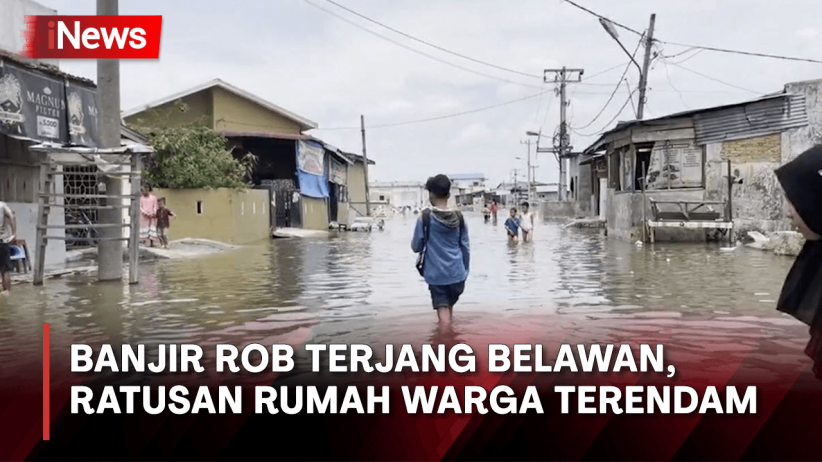 Banjir Rob Terjang Medan Belawan, Warga Berharap Pemkot Percepat Pembangunan Tanggul
