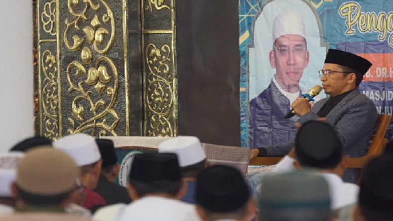 Ribuan Jemaah NWDI Sambut Kedatangan TGB Zainul Majdi di Lombok Utara