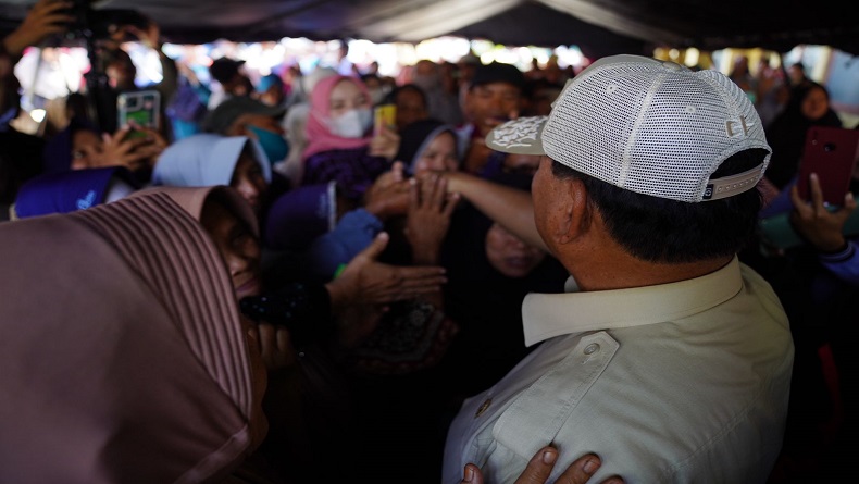 Emak-emak di Pekalongan Doakan Prabowo Jadi Presiden