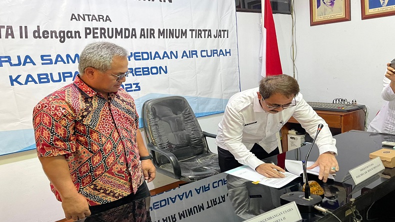  Sediakan Air Bersih Curah untuk Masyarakat Cirebon, PJT II Mou dengan Perumda Tirta Jati