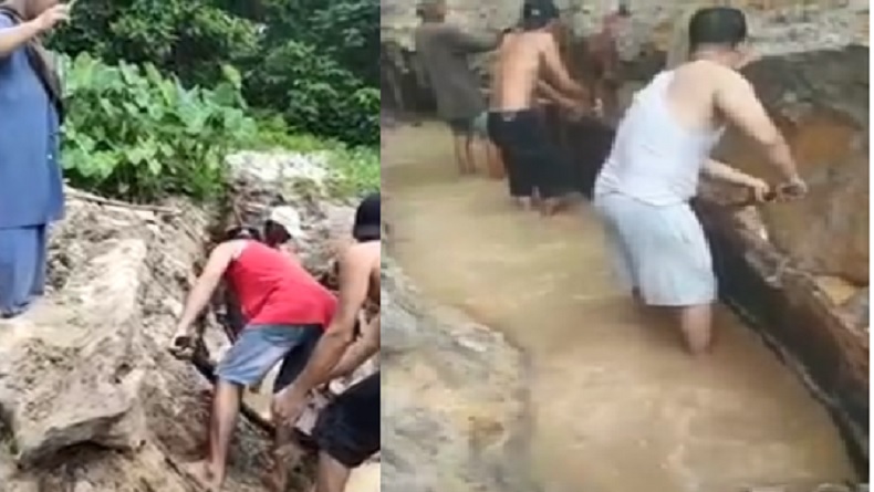 Heboh Temuan Kapal Kuno Terkubur dalam Sungai Asahan, Panjang 9 Meter 