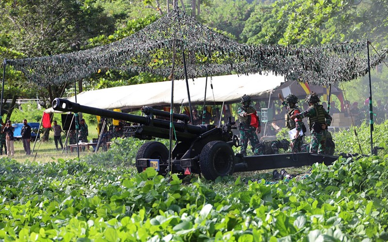 TNI AL Latihan Tempur Libatkan 4 KRI Terbaik dan Meriam Howitzer Pertahanan Pantai - Bagian 3