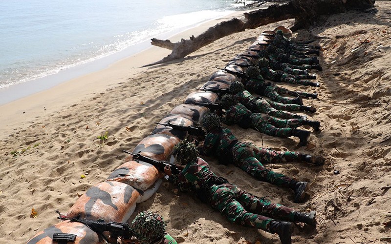 TNI AL Latihan Tempur Libatkan 4 KRI Terbaik dan Meriam Howitzer Pertahanan Pantai - Bagian 5