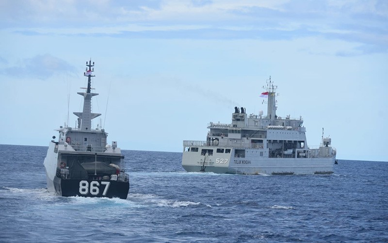 TNI AL Latihan Tempur Libatkan 4 KRI Terbaik dan Meriam Howitzer Pertahanan Pantai - Bagian 4