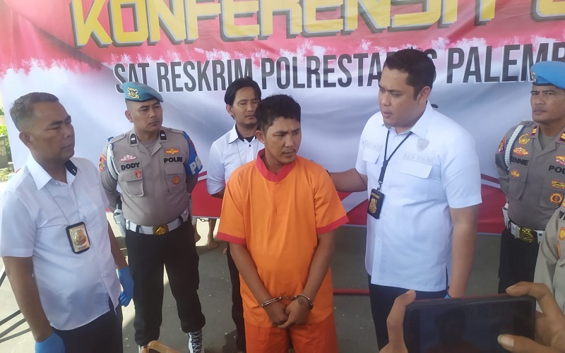 Spesialis Pencuri Motor depan Minimarket di Palembang Ditangkap Polisi 