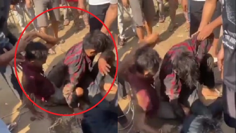 Viral 2 Pelaku Curanmor Ditangkap dan Diikat Warga Rajagaluh Majalengka