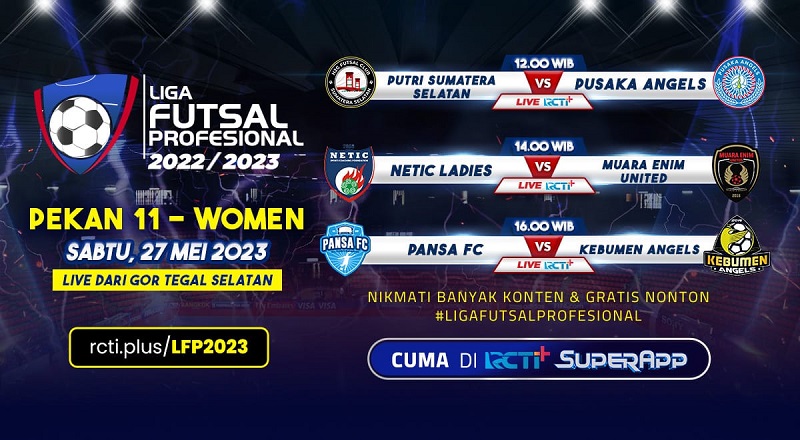 Link Live Streaming Liga Futsal Profesional 2023: Ada Putri Sumsel Vs ...