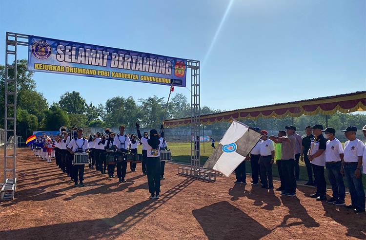 Jaring Atlet Sejak Dini, PDBI Gunungkidul Gelar Kejurkab Drumband 2023