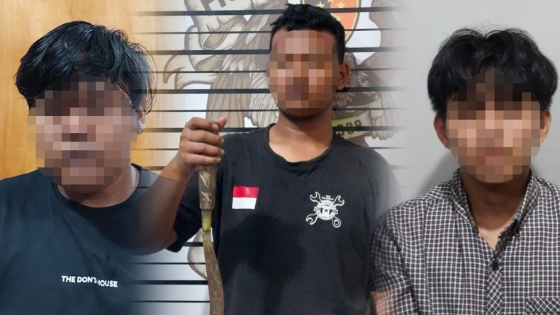 Diduga Hendak Tawuran, 3 Pemuda Bercelurit Diamankan Polisi saat Pesta Miras