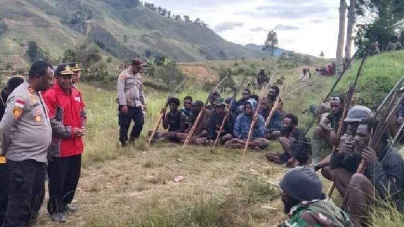 2 Kelompok Masyarakat di Lanny Jaya Bertikai karena Isu Ilmu Hitam, Polisi Lakukan Mediasi