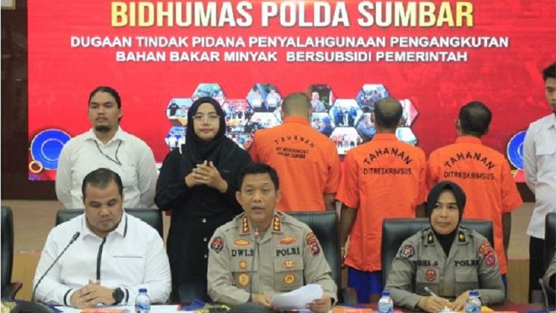 Polda Sumbar Tangkap 4 Pelaku Penyelundupan BBM, Kasus di Pasaman Barat dan Bukittinggi
