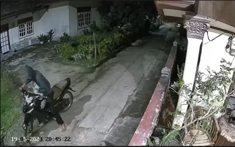 Pemotor Curi Kucing Anggora Terekam CCTV di Palembang 