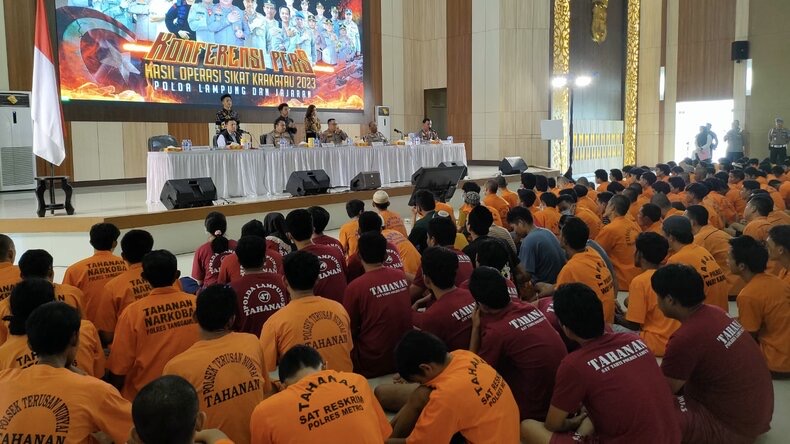2 Pekan Gelar Operasi Sikat Krakatau, Polda Lampung Gulung 307 Tersangka