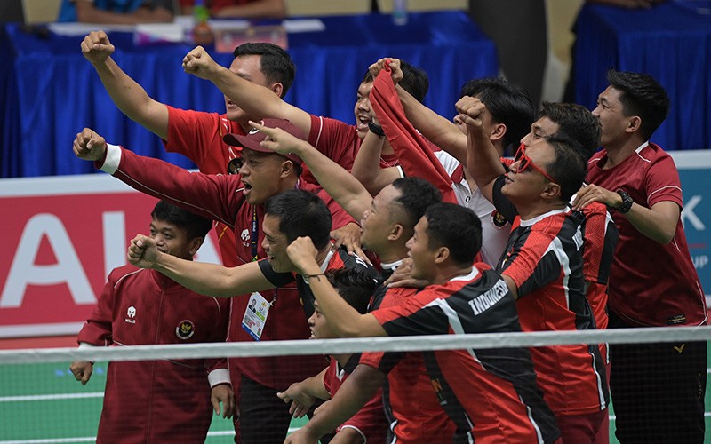 Tim Bulu Tangkis Beregu Putra Indonesia Sumbang Medali Emas Pertama ASEAN Para Games - Bagian 2
