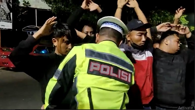 Razia Kamtibmas di Mojokerto, Polisi Amankan 9 Pendekar Silat dan 50 Motor Brong