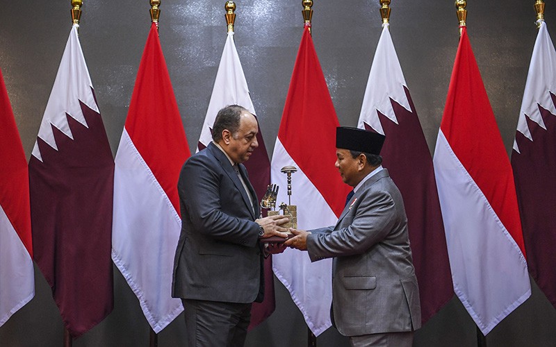 Prabowo Terima Kunjungan Kehormatan Menhan Qatar - Bagian 1