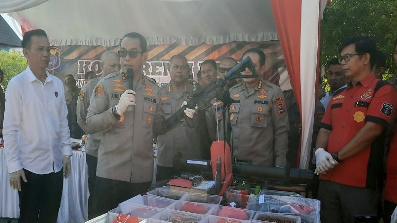 Tersangka Kepemilikan Senpi Ilegal hingga Ratusan Amunisi di Kalsel Terancam Hukuman Mati