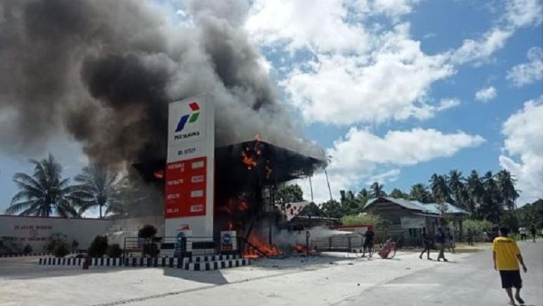 SPBU di Halmahera Tengah Terbakar, 2 Orang Terluka