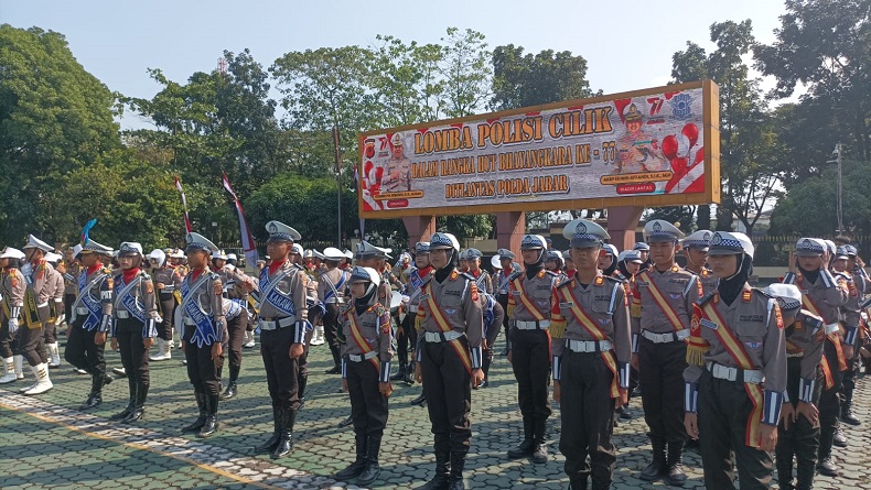 Ratusan Anak se-Jawa Barat Ikut Lomba Polisi Cilik HUT ke-77 Bhayangkara