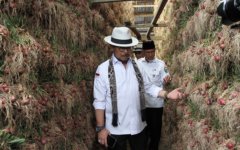 Mentan Syahrul Yasin Limpo Tinjau Budi Daya Bawang Merah di Solok - Bagian 1