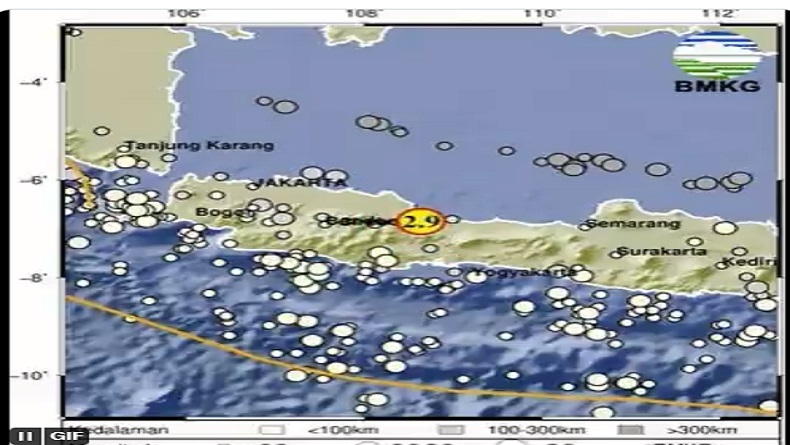 Gempa Terkini M2,9 Guncang Kota Cirebon Kamis Pagi 