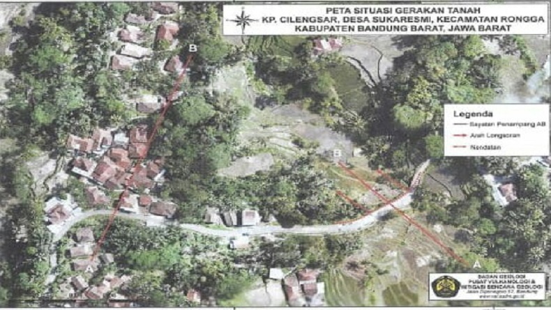 Badan Geologi Kaji Pergerakan Tanah di Rongga KBB, Ini Rekomendasinya