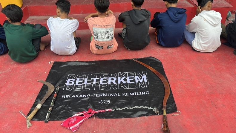 Bawa Sajam, 2 dari 5 Anggota Geng Motor di Bandarlampung Jadi Tersangka