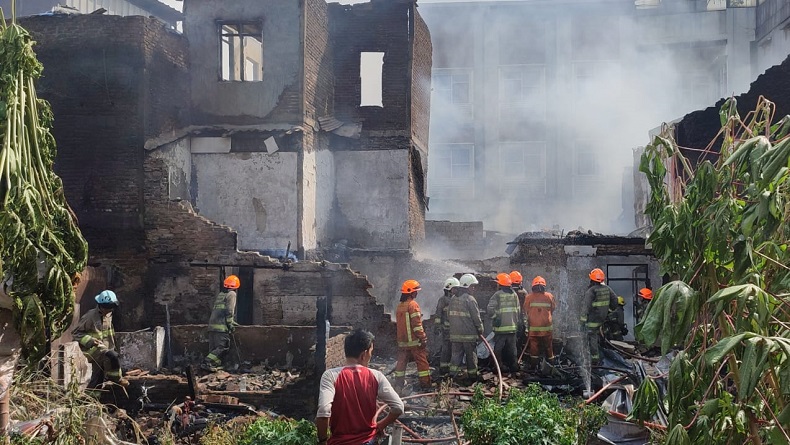 Update Kebakaran di Jalan Peta Bandung, Total 9 Unit Rumah Ludes, Diduga akibat Korsleting Listrik
