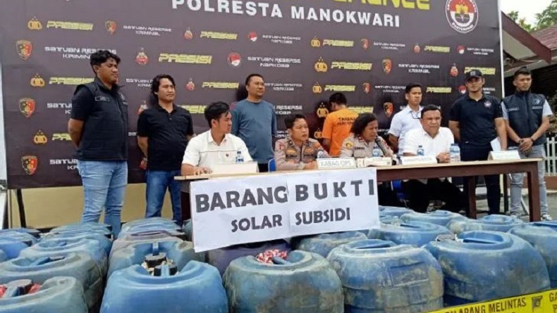 Polisi Tangkap Penimbun BBM Subsidi di Manokwari, Sita Biosolar 1,2 Ton