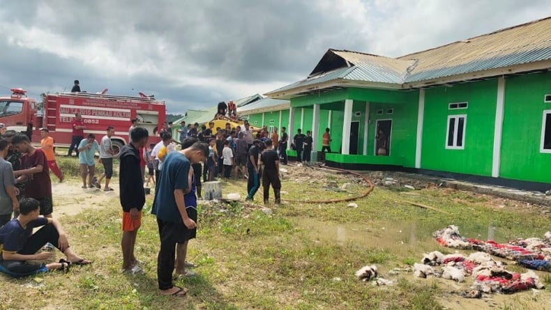 Baru Dibangun, Asrama Pondok Pesantren Al Bukhari di Kolaka Timur Terbakar